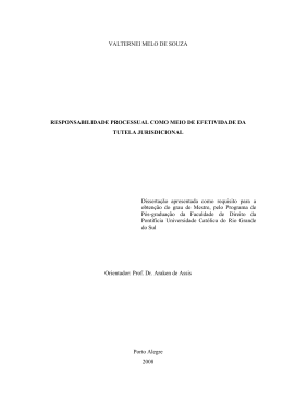 VALTERNEI MELO DE SOUZA RESPONSABILIDADE