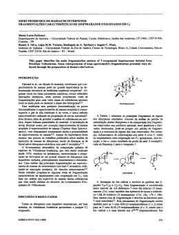 espectrometria de massas de diterpenos
