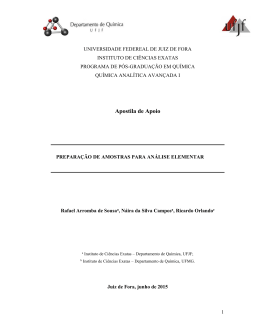 Apostila PREPARO DE AMOSTRAS