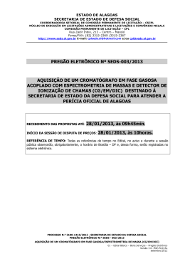 Preg&atilde;o Eletr&ocirc;nico n&ordm; SEDS &ndash; 003/2013