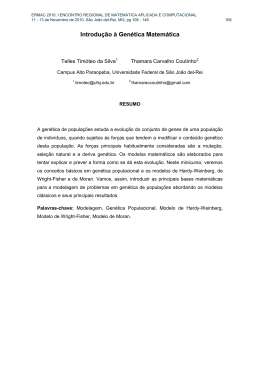 Introdu&ccedil;&atilde;o &agrave; Gen&eacute;tica Matem&aacute;tica