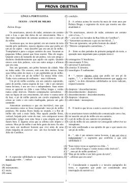 PROVA OBJETIVA