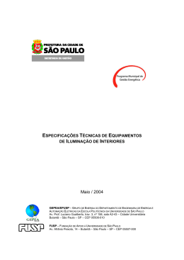 Especifica&ccedil;&atilde;o de equipamentos eficientes da Prefeitura