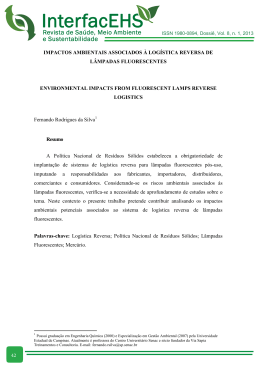 42 impactos ambientais associados &agrave; log&iacute;stica reversa de l&acirc;mpadas