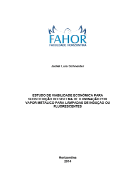 estudo de viabilidade econ&ocirc;mica para substitui&ccedil;&atilde;o do