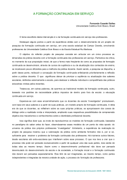 a forma&ccedil;&atilde;o continuada em servi&ccedil;o