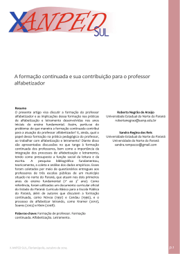 A forma&ccedil;&atilde;o continuada e sua contribui&ccedil;&atilde;o para o