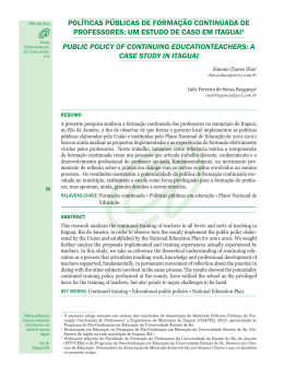 políticas públicas de formação continuada de professores