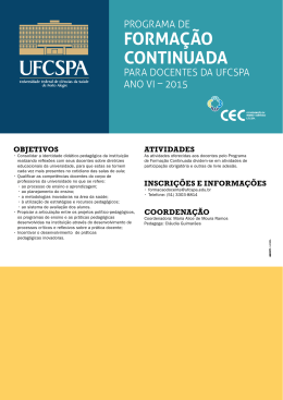FORMA&Ccedil;&Atilde;O CONTINUADA