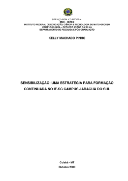 sensibilização: uma estratégia para formação continuada no