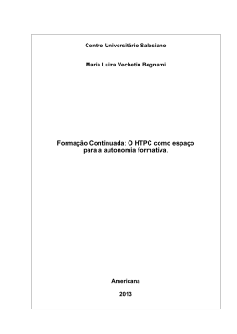 Forma&ccedil;&atilde;o Continuada: O HTPC como espa&ccedil;o para a