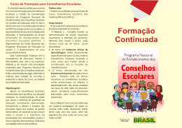 Forma&ccedil;&atilde;o Continuada - Folder