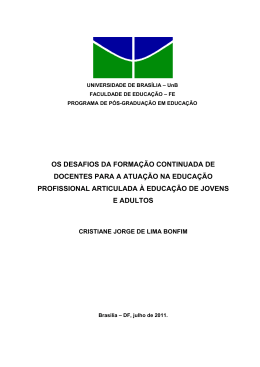 os desafios da formação continuada de docentes para a atuação na