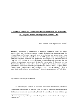 A forma&ccedil;&atilde;o continuada e o desenvolvimento profissional dos