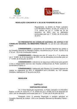 Resolução Conjunta CNJ/CNMP nº 4, de 28 de fevereiro de 2014