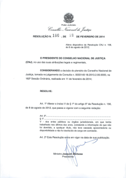 nEsoLuçÃo-N. 18 5 -, DE i 8 DE FEVEREIRO DE 2014