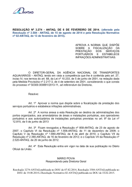 RESOLU&Ccedil;&Atilde;O N&ordm; 3.274 - ANTAQ, DE 6 DE FEVEREIRO DE 2014