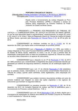 PORTARIA CONJUNTA Nº 336/2014 - Tribunal de Justiça de Minas