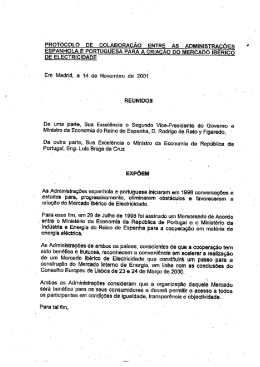 Protocolo de Colaboração entre as Administrações