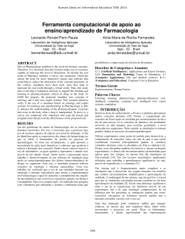 Ferramenta computacional de apoio ao ensino/aprendizado de