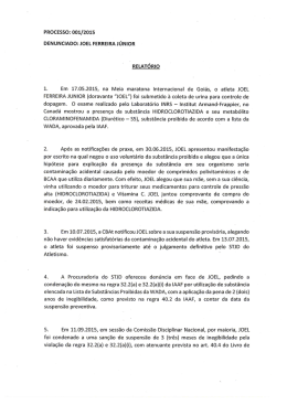 DENUNCIADO: JOEL FERREIRA J&Uacute;NIOR