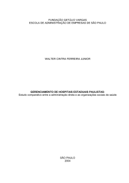 Gerenciamento de Hospitais Estaduais Paulistas