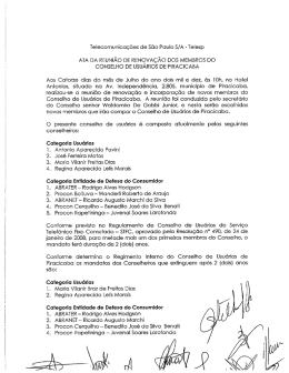 Telecomunicações de São Paulo S/A - Telesp ATA DA