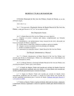 Decreto - Prefeitura de São José dos Pinhais