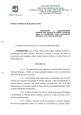 decreto 036-2010 - Prefeitura de Picos