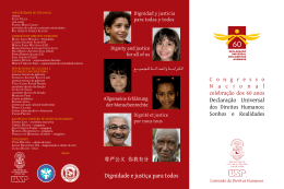 Programa do Congresso - Biblioteca Virtual de Direitos Humanos da