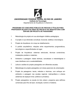projeto de arquitetura com &ecirc;nfase em paisagismo