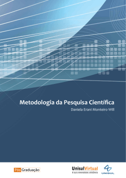 Metodologia da Pesquisa Científica - UNISUL