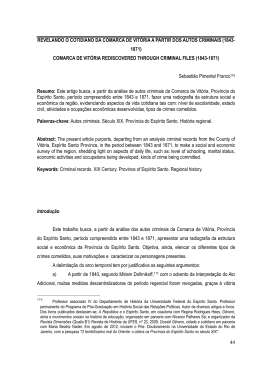 revelando o cotidiano da comarca de vit&oacute;ria a partir dos autos