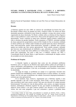 ESTADO, PODER E SOCIEDADE CIVIL: A FARSUL E A