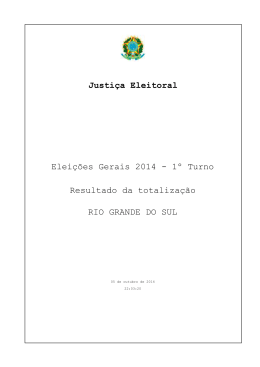 Resultado da totaliza&ccedil;&atilde;o - Tribunal Regional Eleitoral do Rio