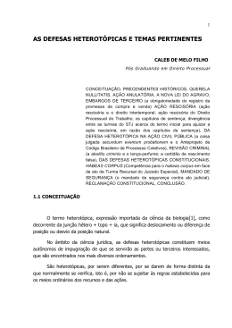 as defesas heterot&oacute;picas e temas pertinentes
