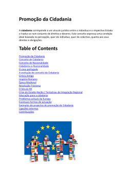 Promoção da Cidadania - Biblioteca Infoeuropa