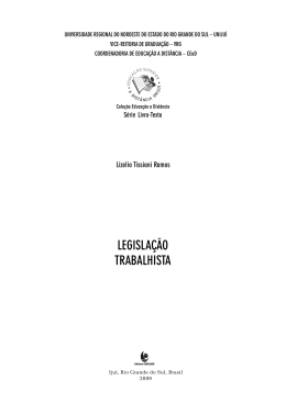 Legisla&ccedil;&atilde;o trabalhista