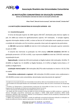 AS INSTITUI&Ccedil;&Otilde;ES COMUNIT&Aacute;RIAS DE EDUCA&Ccedil;&Atilde;O SUPERIOR: