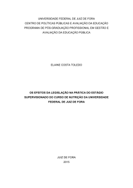 os efeitos da legislação na prática do estágio supervisionado do