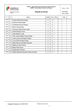 Rela&ccedil;&atilde;o de Alunos