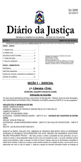 DJ 3205 - Tribunal de Justi&ccedil;a do Estado do Tocantins