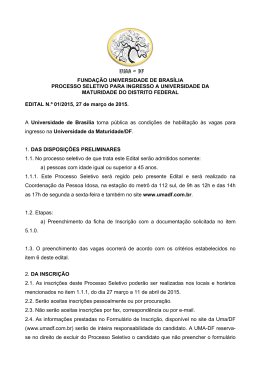 funda&ccedil;&atilde;o universidade de bras&iacute;lia processo seletivo para ingresso a