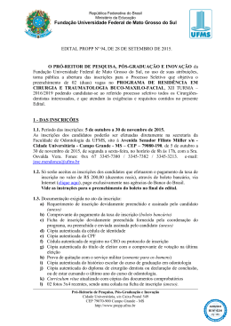 Funda&ccedil;&atilde;o Universidade Federal de Mato Grosso do - propp