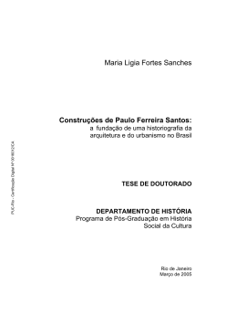 Maria Ligia Fortes Sanches Constru&ccedil;&otilde;es de Paulo Ferreira Santos: