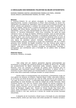 a circula&ccedil;&atilde;o dos romances&ndash;folhetins na bel&eacute;m oitocentista edimara