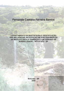 Santos, Fernanda Caetano Ferreira Santos . Levantamento da&hellip;