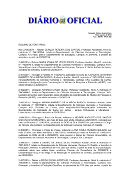 RESUMO DE PORTARIAS: Nos 2.489/2014 - Relotar