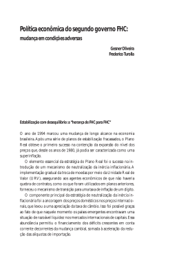 Política econômica do segundo governo FHC: mudança