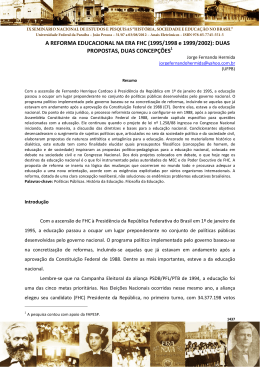 A REFORMA EDUCACIONAL NA ERA FHC (1995/1998 e